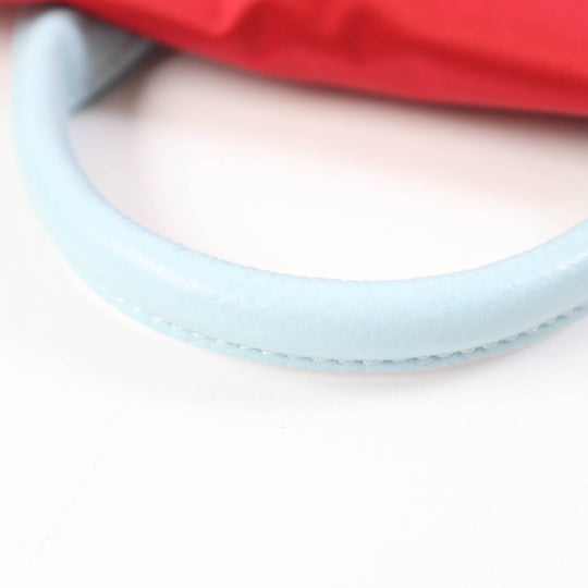 russet Handbag Outer: Nylon, PVC backing Lining: Cotton Leather: Cowhide Red light blue THE CLOUDS NYLON Women Used Authentic