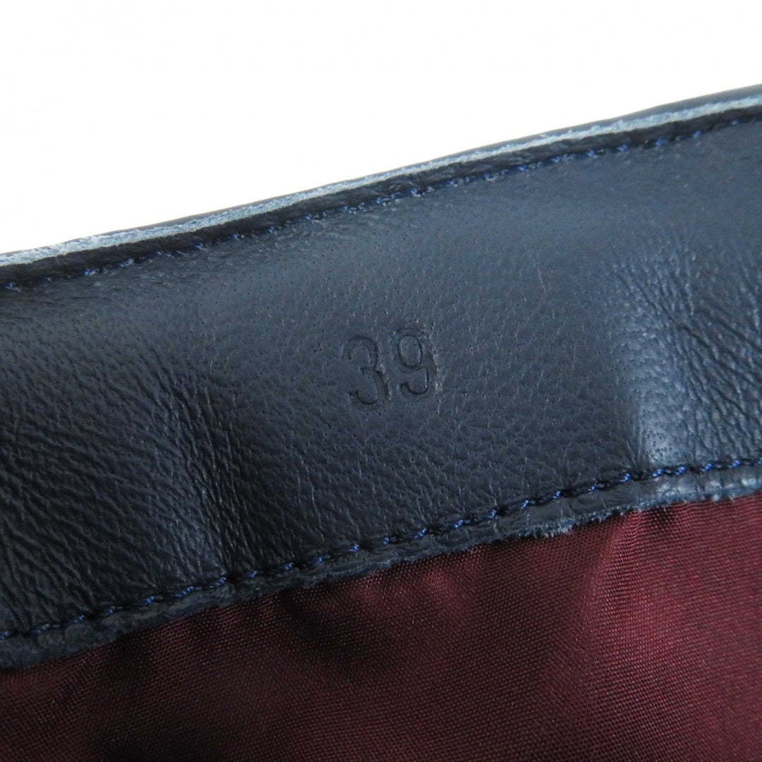 HERMES short boots Leather Parachute Fabric Marin fresh Women 39 Used Authentic
