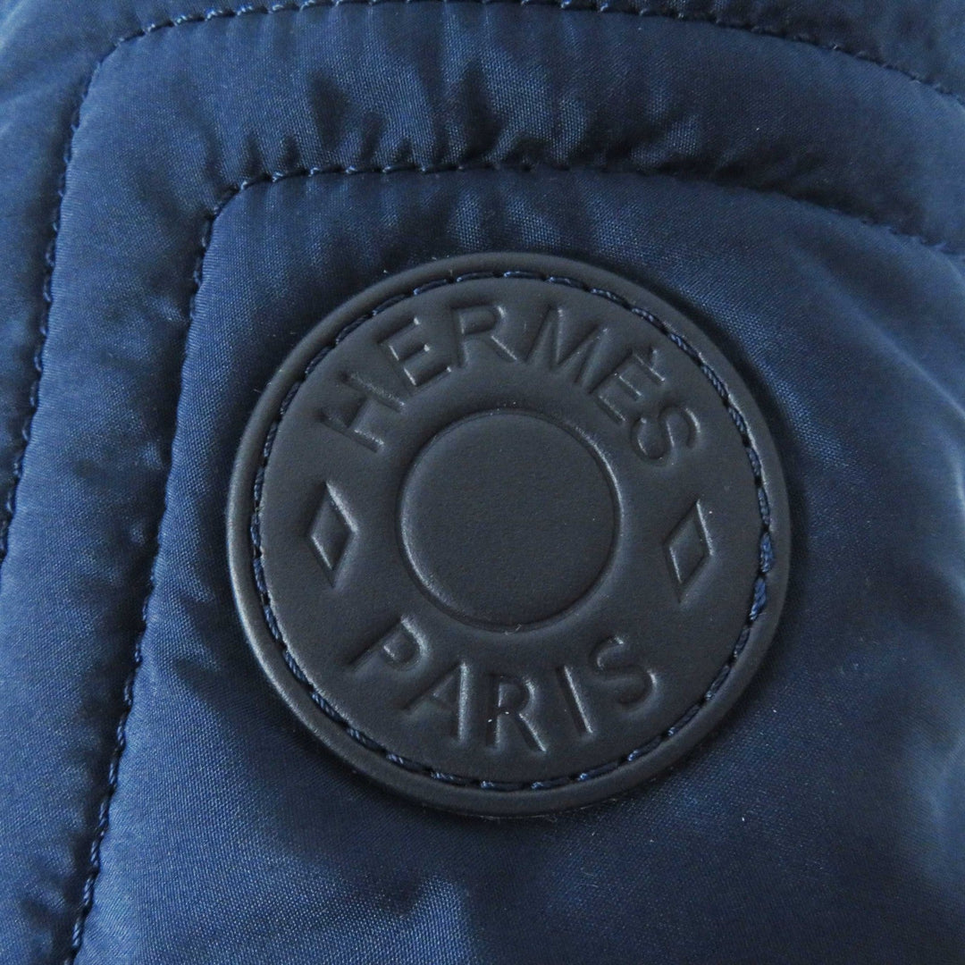 HERMES short boots Leather Parachute Fabric Marin fresh Women 39 Used Authentic