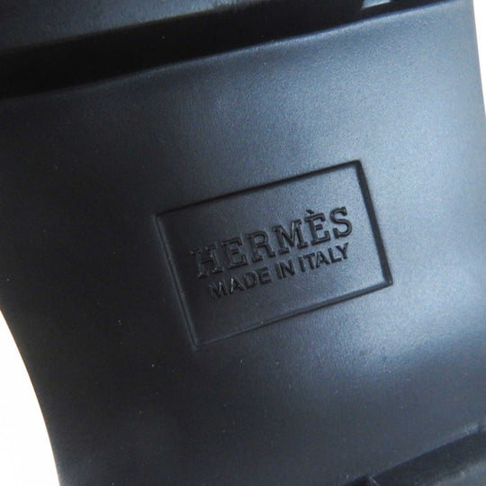 HERMES short boots Leather Parachute Fabric Marin fresh Women 39 Used Authentic