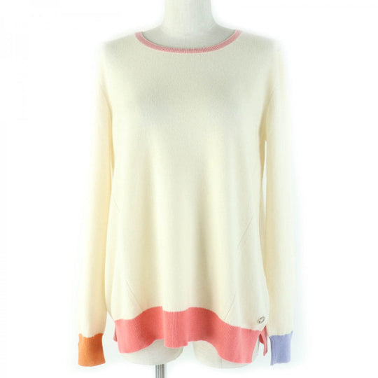 Loro Piana knit FAF6432 Main: 100% cashmere beige Women 40 Used Authentic