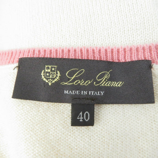 Loro Piana knit FAF6432 Main: 100% cashmere beige Women 40 Used Authentic