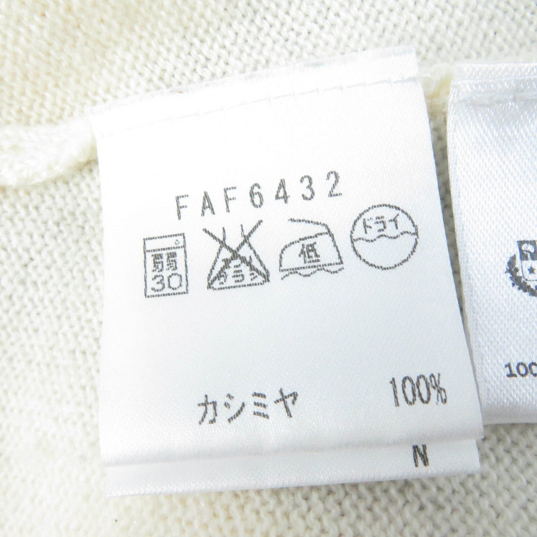 Loro Piana knit FAF6432 Main: 100% cashmere beige Women 40 Used Authentic