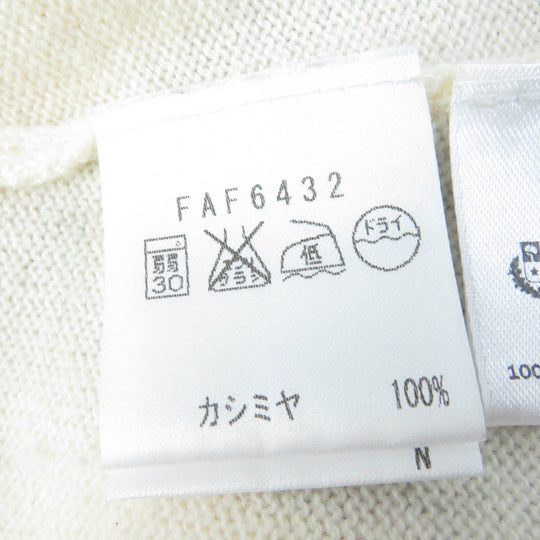 Loro Piana knit FAF6432 Main: 100% cashmere beige Women 40 Used Authentic