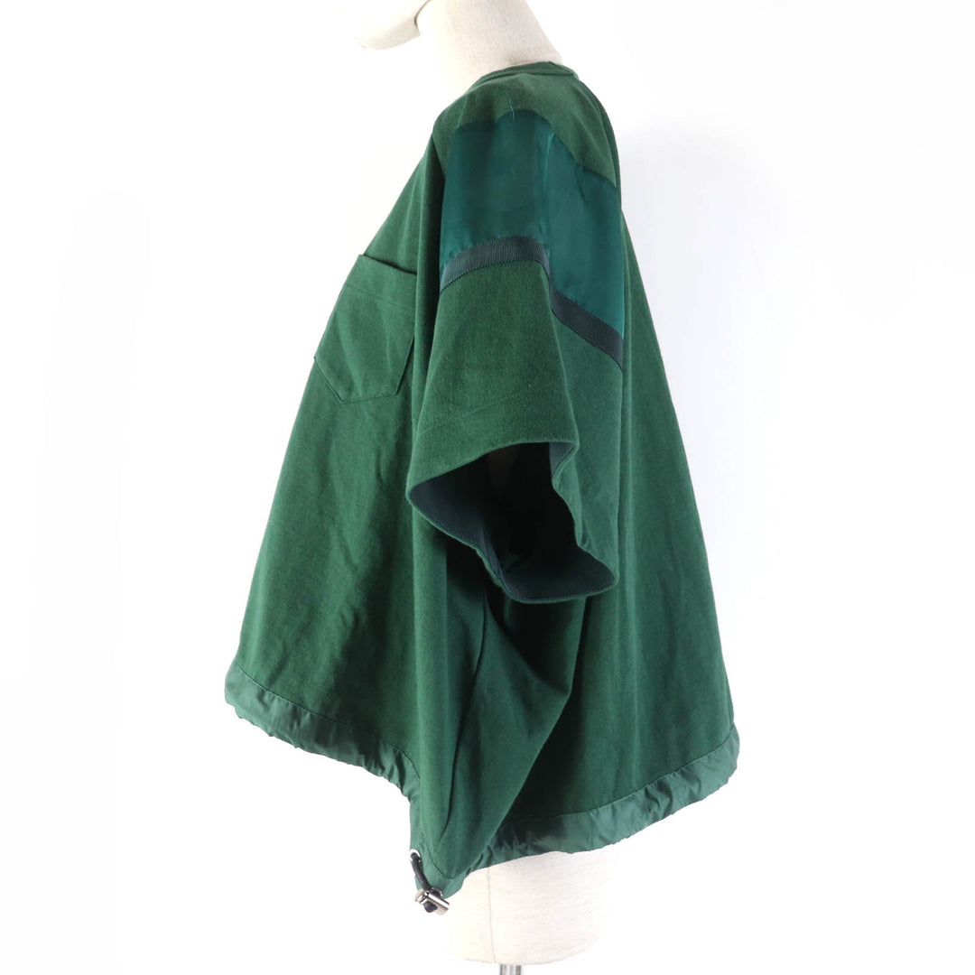 Sacai Short sleeve T-shirt 23-06567 Main: 100% cotton, Part: 100% polyester green Women 2 Used Authentic