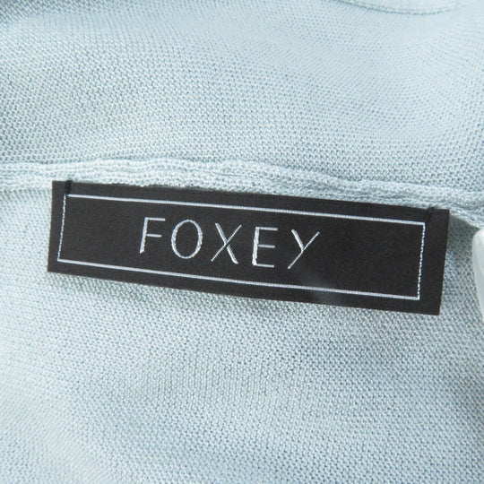 FOXEY cardigan 42193 Main: 77% rayon, Main: 23% nylon Ice blue Women Free size Used Authentic