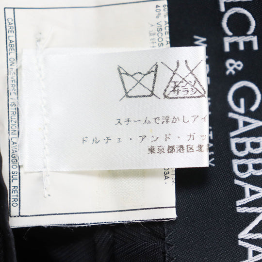 DOLCE&GABBANA tailored jacket Outer: 100% cotton, Lining: 60% acetate, Lining: 40% viscose (rayon) black mens 44 Used Authentic