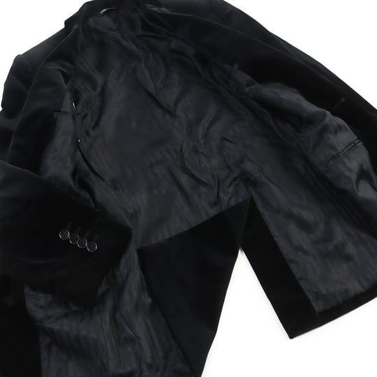 DOLCE&GABBANA tailored jacket Outer: 100% cotton, Lining: 60% acetate, Lining: 40% viscose (rayon) black mens 44 Used Authentic