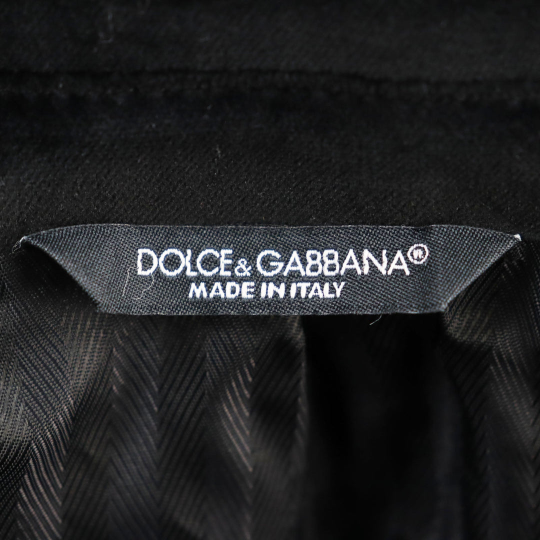 DOLCE&GABBANA tailored jacket Outer: 100% cotton, Lining: 60% acetate, Lining: 40% viscose (rayon) black mens 44 Used Authentic