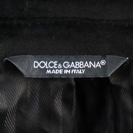 DOLCE&GABBANA tailored jacket Outer: 100% cotton, Lining: 60% acetate, Lining: 40% viscose (rayon) black mens 44 Used Authentic