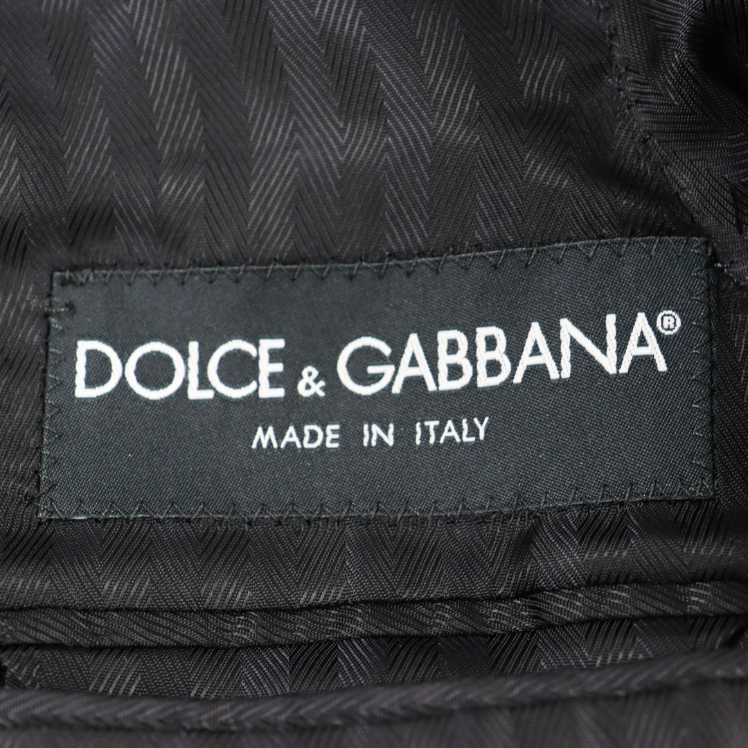 DOLCE&GABBANA tailored jacket Outer: 100% cotton, Lining: 60% acetate, Lining: 40% viscose (rayon) black mens 44 Used Authentic