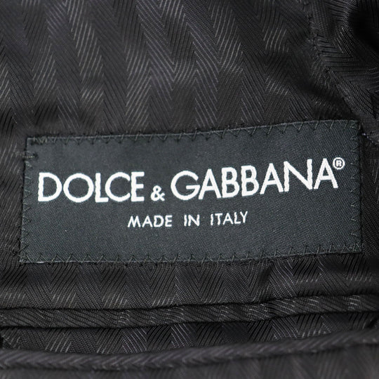 DOLCE&GABBANA tailored jacket Outer: 100% cotton, Lining: 60% acetate, Lining: 40% viscose (rayon) black mens 44 Used Authentic
