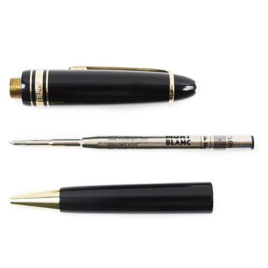 MONTBLANC Ballpoint pen Resin, Gold Plated Black gold Meisterstckle Grand mens(Unisex) Used Authentic