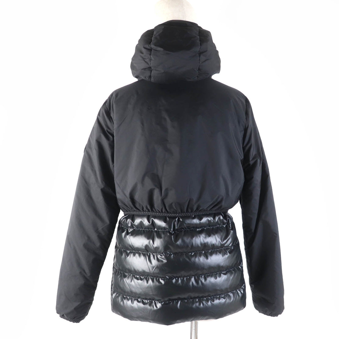 MONCLER Down jacket Outer: 100% nylon; Back: 100% polyester; Lining: 100% polyester; Hood lining: 100% polyester; Hood section: 100% nylon; Other fabric: 100% polyester; Filling: 90% down, 10% feather black SEPIK Women 1 Used Authentic