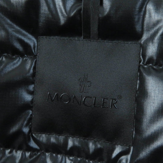 MONCLER Down jacket Outer: 100% nylon; Back: 100% polyester; Lining: 100% polyester; Hood lining: 100% polyester; Hood section: 100% nylon; Other fabric: 100% polyester; Filling: 90% down, 10% feather black SEPIK Women 1 Used Authentic