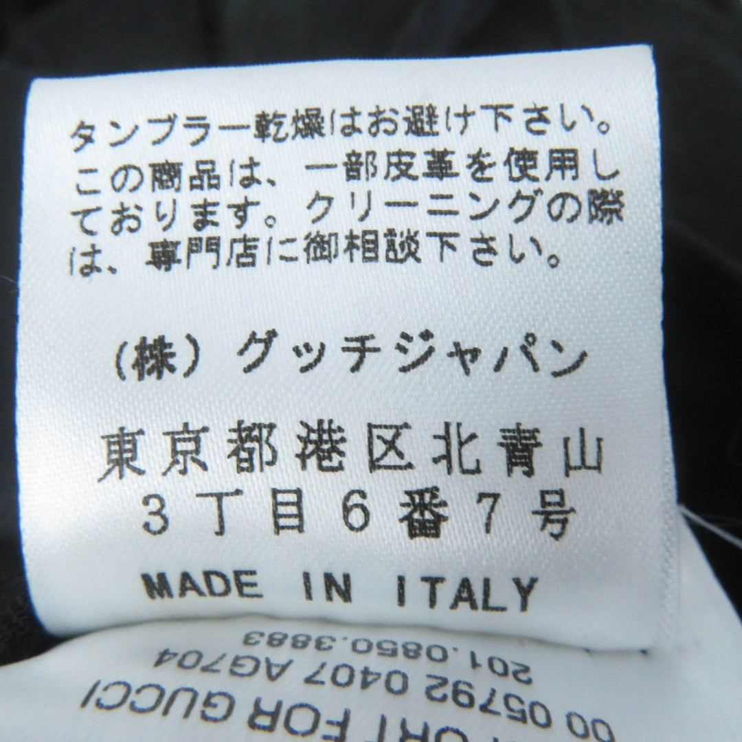 GUCCI Pants Main: 95% wool, Main: 5% polyurethane, Lining: 100% rayon, Part: leather black Women 38 Used Authentic