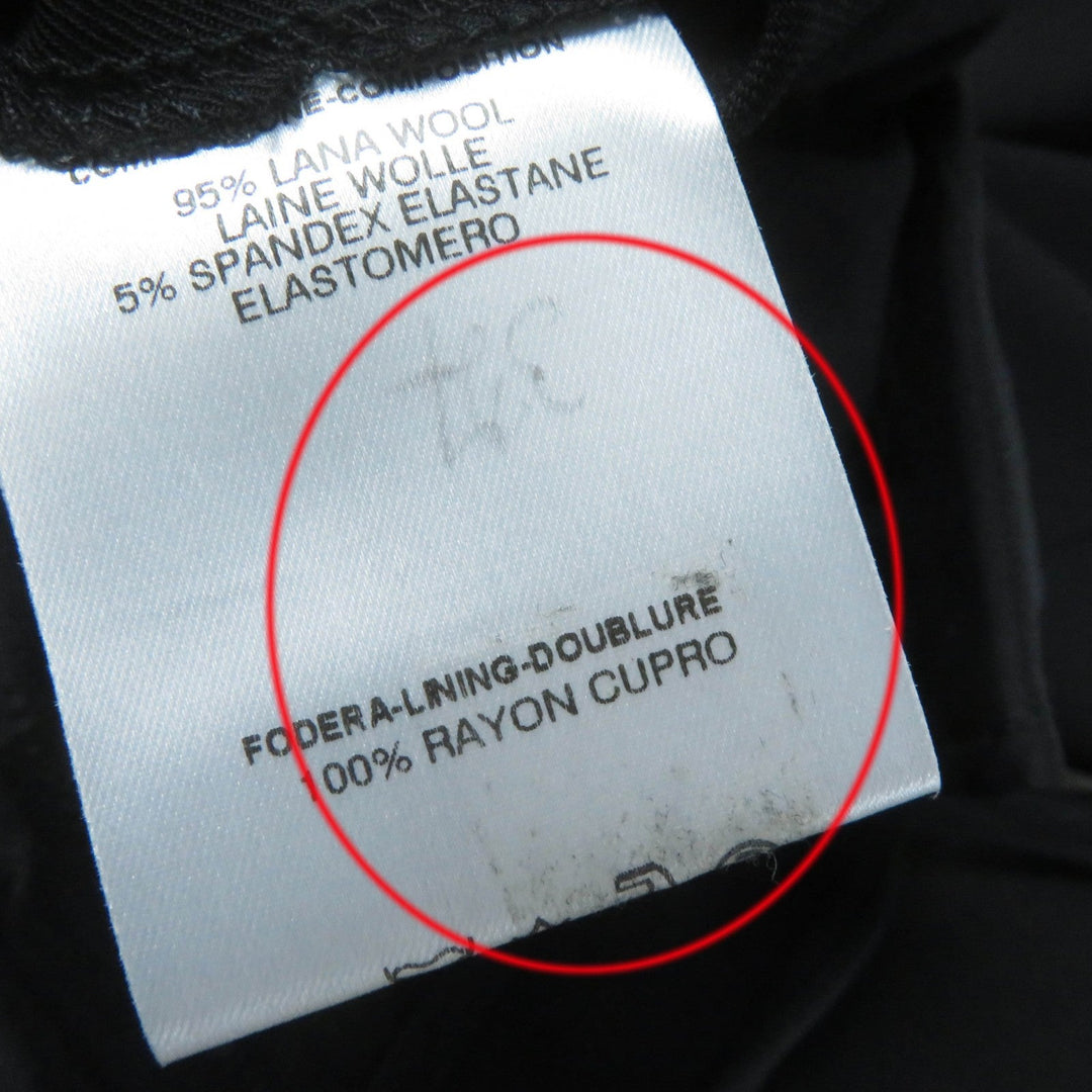 GUCCI Pants Main: 95% wool, Main: 5% polyurethane, Lining: 100% rayon, Part: leather black Women 38 Used Authentic