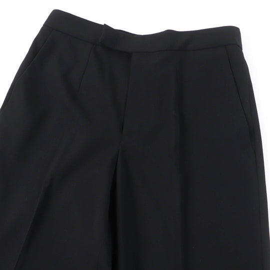 GUCCI Pants Main: 95% wool, Main: 5% polyurethane, Lining: 100% rayon, Part: leather black Women 38 Used Authentic