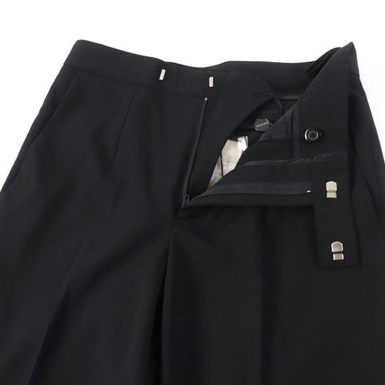 GUCCI Pants Main: 95% wool, Main: 5% polyurethane, Lining: 100% rayon, Part: leather black Women 38 Used Authentic