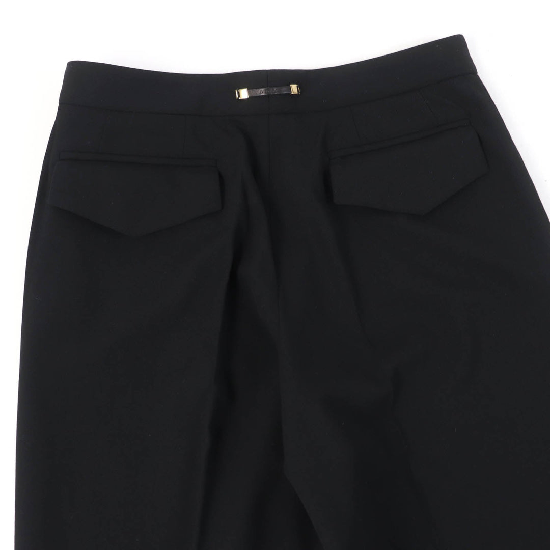 GUCCI Pants Main: 95% wool, Main: 5% polyurethane, Lining: 100% rayon, Part: leather black Women 38 Used Authentic
