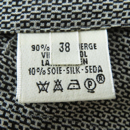 HERMES Jacket Outer: 90% wool, Outer: 10% silk, Lining: 100% silk Black beige Margiela period Women 38 Used Authentic