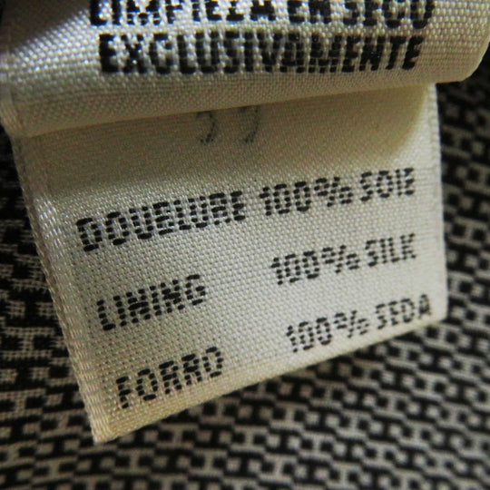 HERMES Jacket Outer: 90% wool, Outer: 10% silk, Lining: 100% silk Black beige Margiela period Women 38 Used Authentic