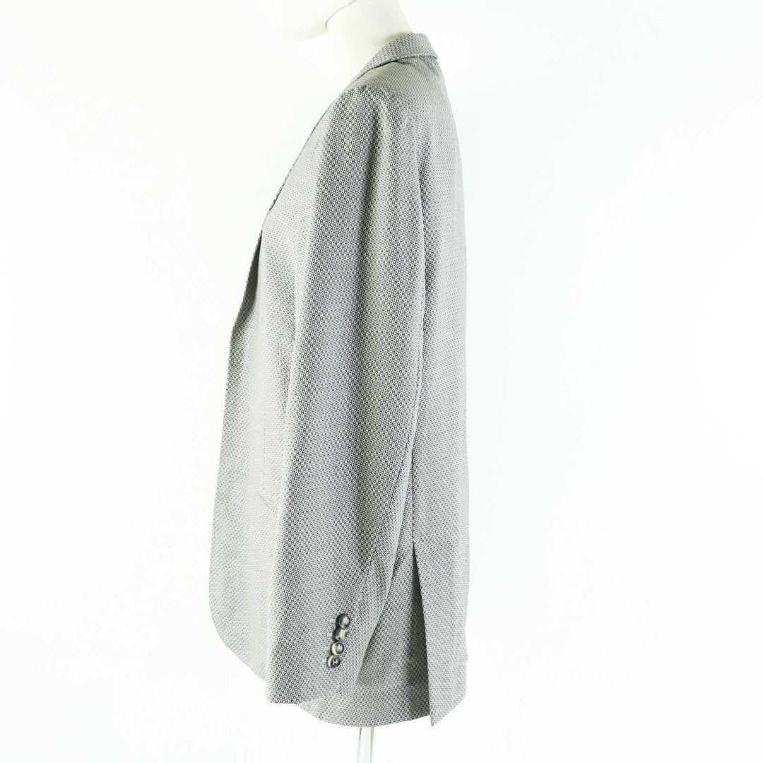 HERMES Jacket Outer: 90% wool, Outer: 10% silk, Lining: 100% silk Black beige Margiela period Women 38 Used Authentic