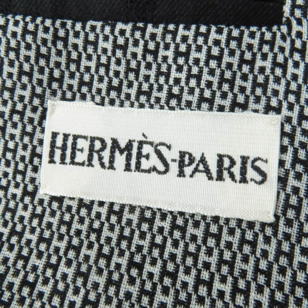 HERMES Jacket Outer: 90% wool, Outer: 10% silk, Lining: 100% silk Black beige Margiela period Women 38 Used Authentic