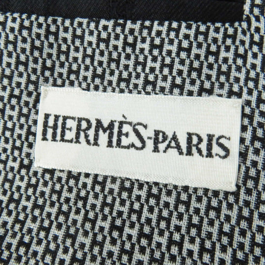 HERMES Jacket Outer: 90% wool, Outer: 10% silk, Lining: 100% silk Black beige Margiela period Women 38 Used Authentic