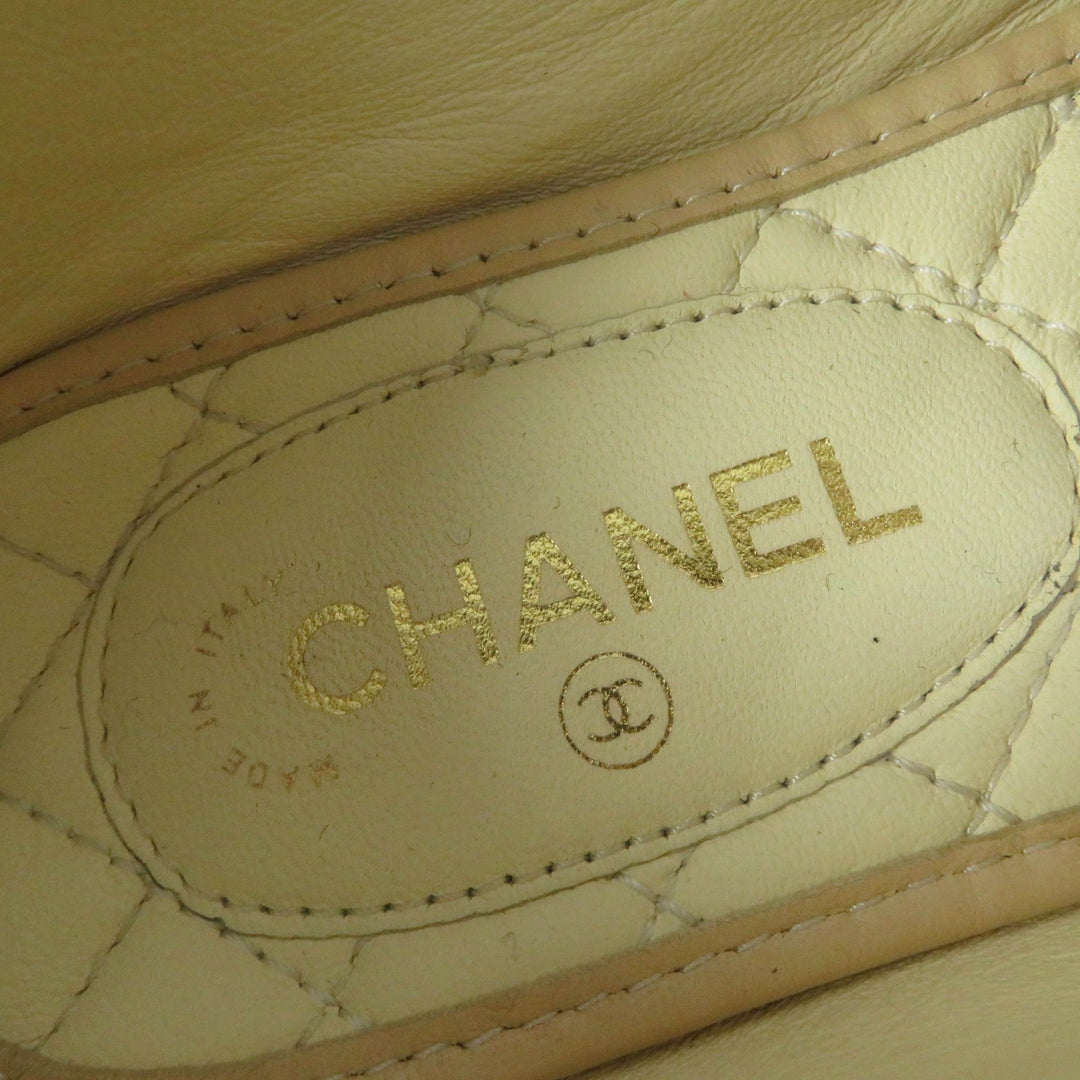 CHANEL Leather shoes 17G G31630 Main: Leather Black beige Women 34 1/2 C Used Authentic