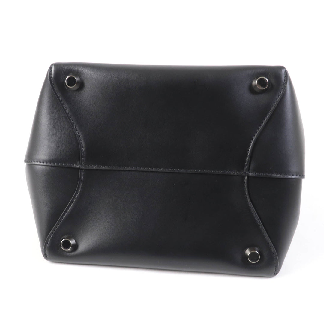 Longchamp Handbag 10082HSC Main: Leather black ROSEAU Women Used Authentic