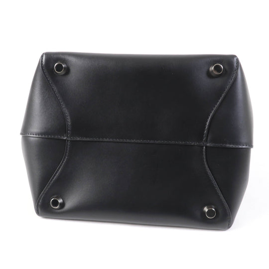 Longchamp Handbag 10082HSC Main: Leather black ROSEAU Women Used Authentic