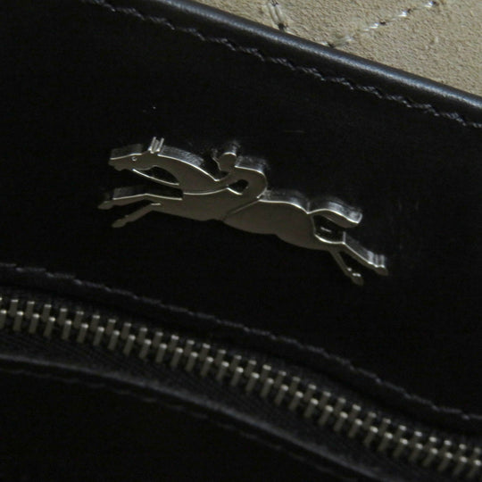 Longchamp Handbag 10082HSC Main: Leather black ROSEAU Women Used Authentic