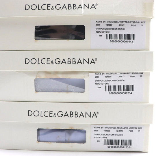 DOLCE&GABBANA Long sleeve shirt Main: 100% cotton Dark Navy Light Blue mens 39 15 1/2 Used Authentic