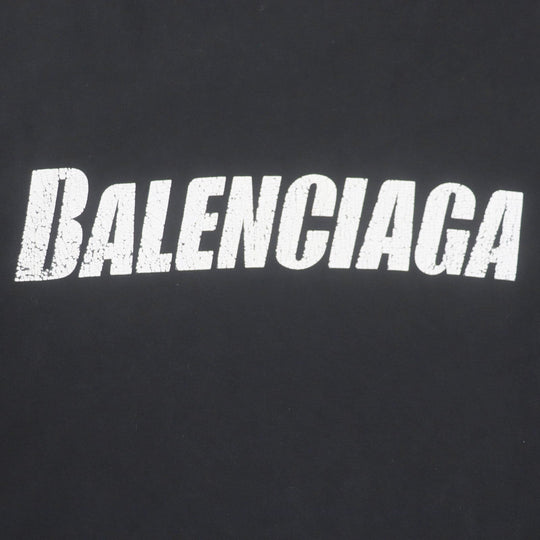 BALENCIAGA Short sleeve T-shirt 651795 Main: 100% cotton, Trimming: 97% cotton, 3% polyurethane black mens XXS Used Authentic