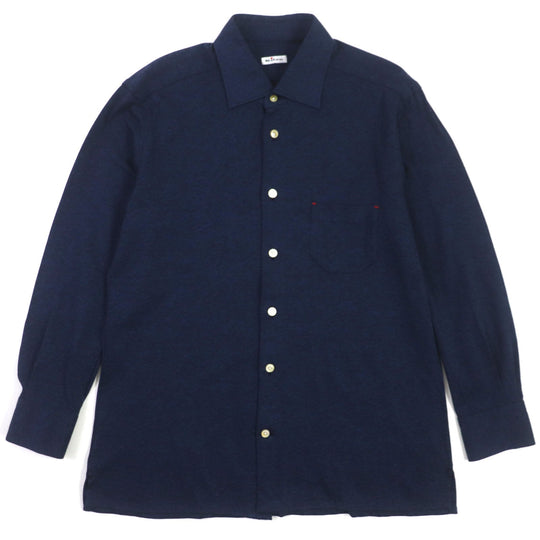 KITON Long sleeve shirt Main: 100% cotton Navy mens L Used Authentic