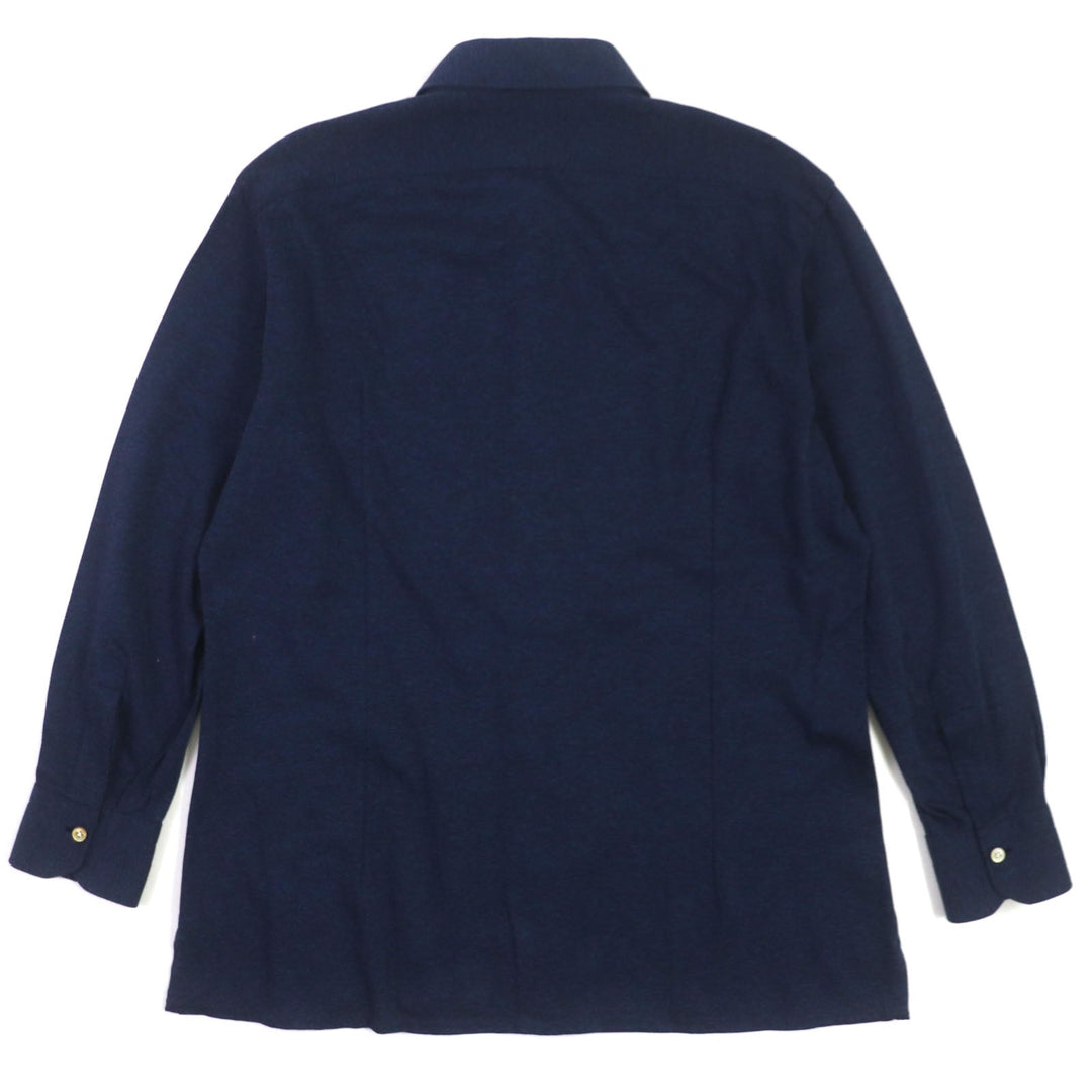 KITON Long sleeve shirt Main: 100% cotton Navy mens L Used Authentic