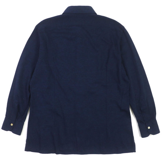 KITON Long sleeve shirt Main: 100% cotton Navy mens L Used Authentic