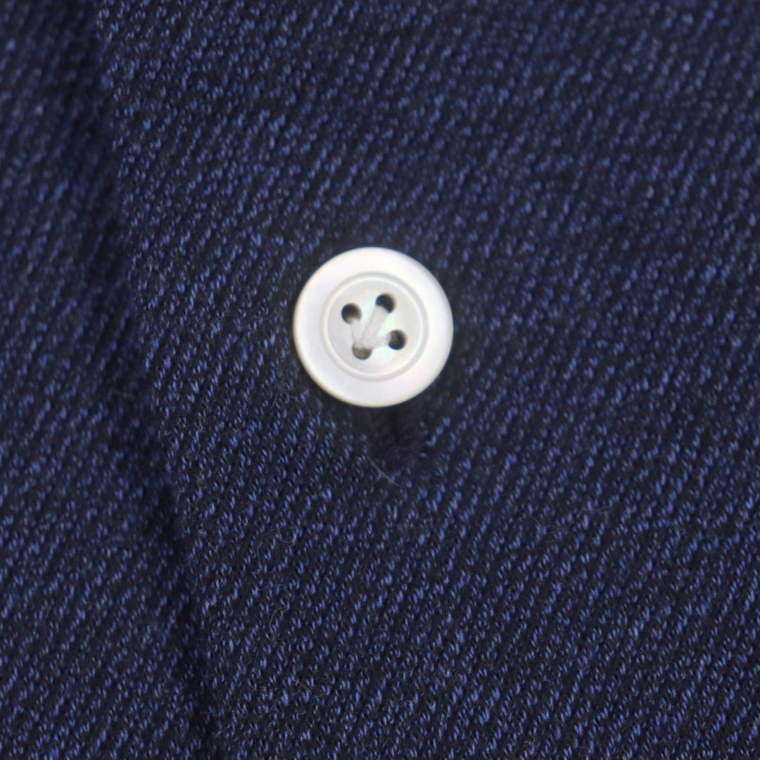 KITON Long sleeve shirt Main: 100% cotton Navy mens L Used Authentic