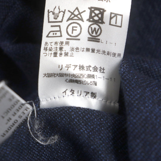 KITON Long sleeve shirt Main: 100% cotton Navy mens L Used Authentic