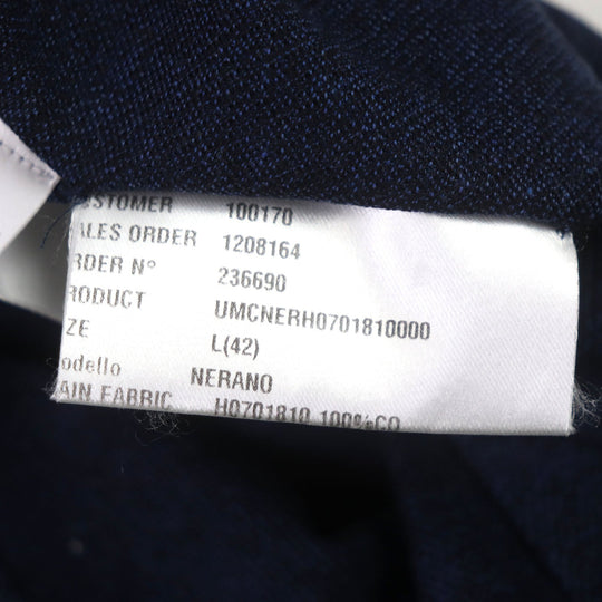 KITON Long sleeve shirt Main: 100% cotton Navy mens L Used Authentic