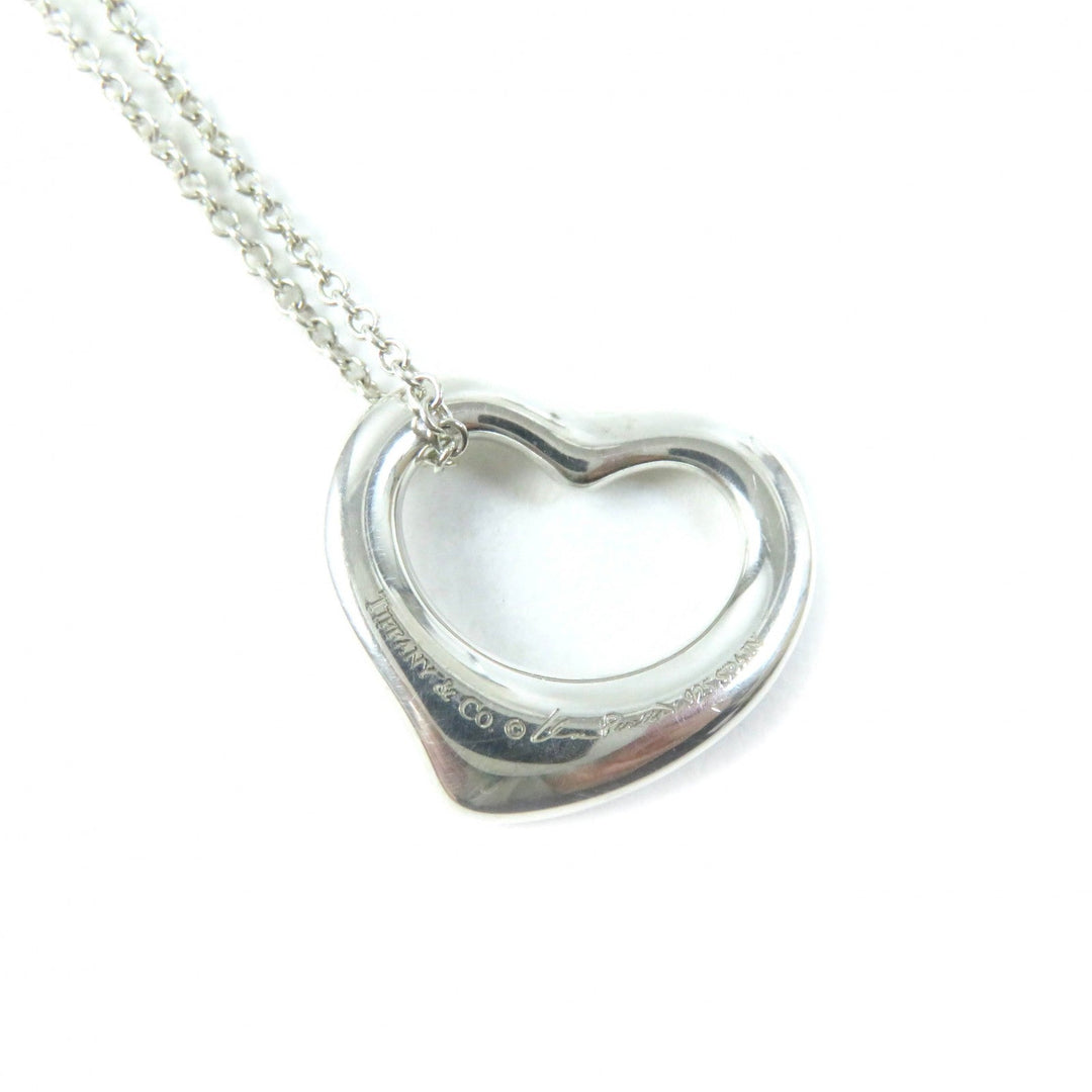 TIFFANY&Co. Necklace Main�FSV925 Silver Elsa Peretti Open Heart Pendant Women Used Authentic