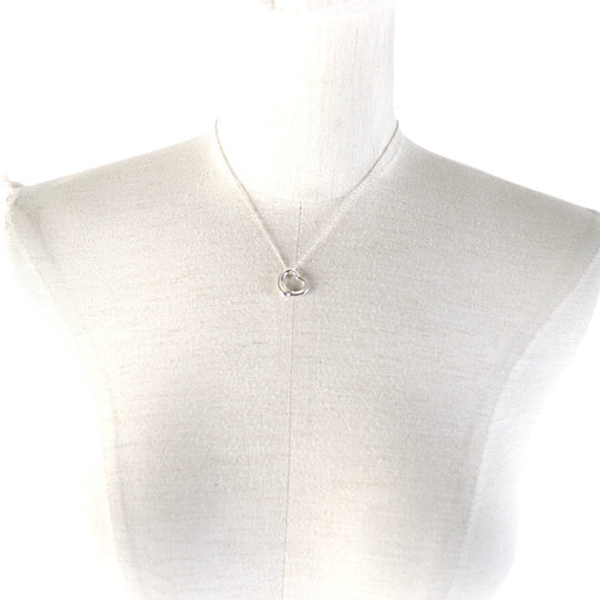 TIFFANY&Co. Necklace Main�FSV925 Silver Elsa Peretti Open Heart Pendant Women Used Authentic