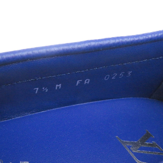 LOUIS VUITTON loafers 1AAQ02 Main: Leather blue Driving shoes slip-on Driver Line mens 7 1/2 Used Authentic