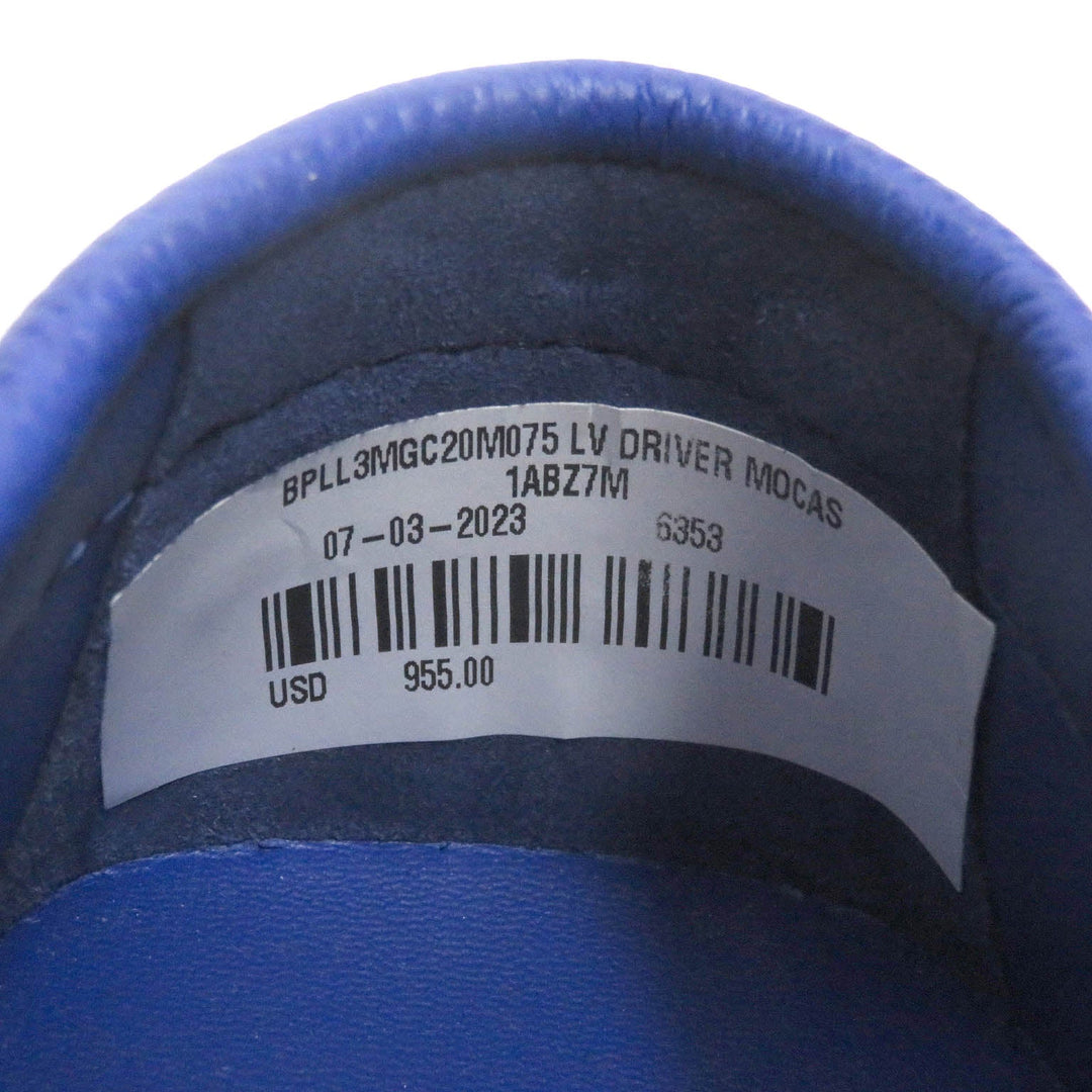 LOUIS VUITTON loafers 1AAQ02 Main: Leather blue Driving shoes slip-on Driver Line mens 7 1/2 Used Authentic
