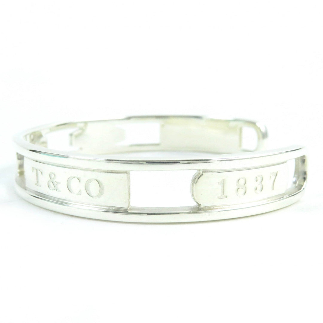 TIFFANY&Co. bracelet 1837 Main�FSV925 Silver Narrow Open Bangle mens Used Authentic