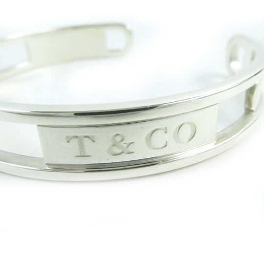 TIFFANY&Co. bracelet 1837 Main�FSV925 Silver Narrow Open Bangle mens Used Authentic