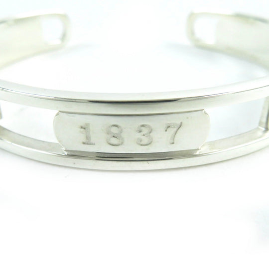 TIFFANY&Co. bracelet 1837 Main�FSV925 Silver Narrow Open Bangle mens Used Authentic