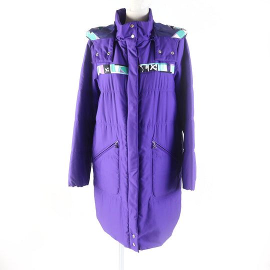 LEONARD SPORT coat 0526081 Outer: 100% polyester, Lining: 100% polyester, Filling: 80% polyester, Filling: 20% acrylic purple Women 40 Used Authentic
