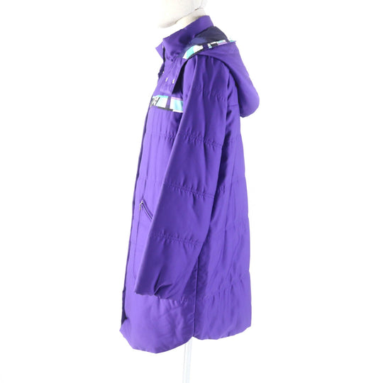 LEONARD SPORT coat 0526081 Outer: 100% polyester, Lining: 100% polyester, Filling: 80% polyester, Filling: 20% acrylic purple Women 40 Used Authentic